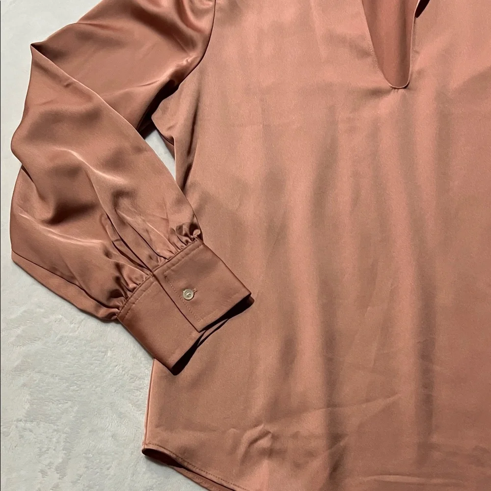 J. Crew Collared Satin Pop over Long-Sleeve elegant minimalist work top edgy